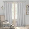 Elrene Home Fashions Jolie Semi-sheer Pleated Curtain Panel, 52 X 84 In Gray