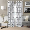 Elrene Home Fashions Kaiden Geometric Curtain Panel, 52 X 84 In Black