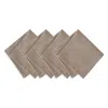 Elrene Home Fashions Laurel Solid Texture Water And Stain Resistant Napkins, Set Of 4 In Taupe