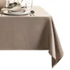 Elrene Home Fashions Laurel Solid Texture Water And Stain Resistant Tablecloth, 60 X 120 In Taupe