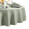 Elrene Home Fashions Laurel Solid Texture Water And Stain Resistant Tablecloth, 90 Round In Sage