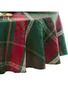 Elrene Home Fashions Merry & Festive Jacquard Tablecloth -round In Multi