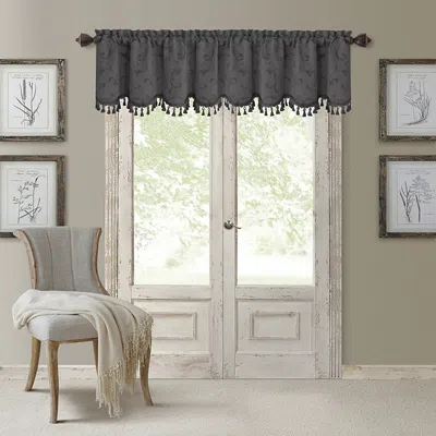 Elrene Home Fashions Mia Beaded Scallop Valance, 19 X 52