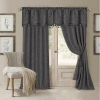 Elrene Home Fashions Mia Jacquard Scroll Blackout Window Curtain Panel, 52 X 84 In Gray