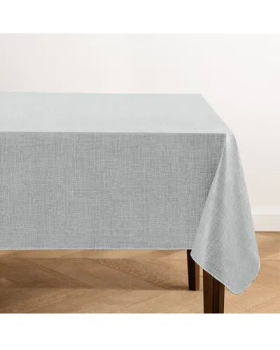 Elrene Home Fashions Monterey Linen Texture Vinyl Indoor/outdoor Tablecloth In Gray