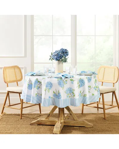 Elrene Home Fashions Nantucket Hydrangea Garden Tablecloth - Round In Multi