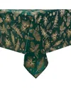Elrene Home Fashions Pine Foil Fabric Holiday Tablecloth