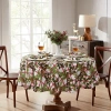 Elrene Home Fashions Pinecone Plaid Holiday 70" Round Tablecloths In Green