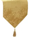 Elrene Home Fashions Poinsettia Elegance Jacquard Holiday Table Runner In Gold