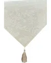 Elrene Home Fashions Poinsettia Elegance Jacquard Holiday Table Runner In Neutral
