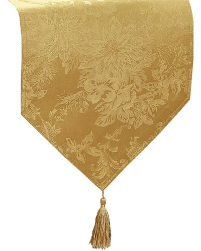 ELRENE HOME FASHIONS ELRENE HOME FASHIONS POINSETTIA ELEGANCE JACQUARD HOLIDAY TABLE RUNNER