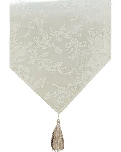 ELRENE HOME FASHIONS ELRENE HOME FASHIONS POINSETTIA ELEGANCE JACQUARD HOLIDAY TABLE RUNNER