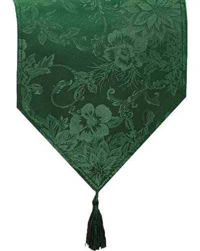 ELRENE HOME FASHIONS ELRENE HOME FASHIONS POINSETTIA ELEGANCE JACQUARD HOLIDAY TABLE RUNNER