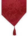 Elrene Home Fashions Poinsettia Elegance Jacquard Holiday Table Runner