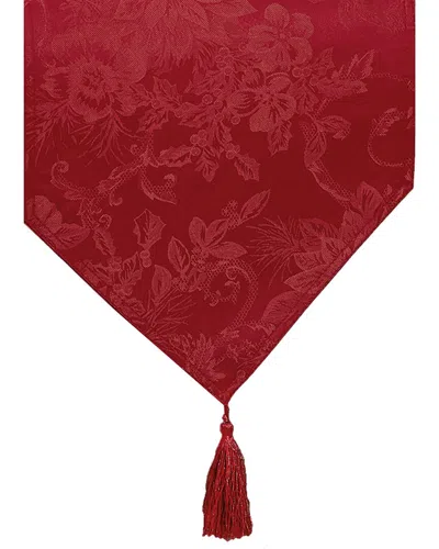 ELRENE HOME FASHIONS ELRENE HOME FASHIONS POINSETTIA ELEGANCE JACQUARD HOLIDAY TABLE RUNNER