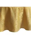 Elrene Home Fashions Poinsettia Elegance Jacquard Holiday Tablecloth -round In Gold