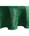 Elrene Home Fashions Poinsettia Elegance Jacquard Holiday Tablecloth -round
