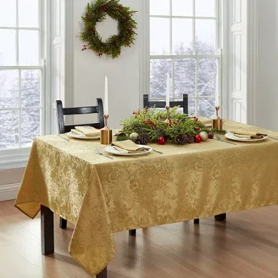 Elrene Home Fashions Poinsettia Elegance Tablecloth In Yellow