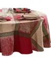 Elrene Home Fashions Prestige Poinsettia Jacquard Round Tablecloth