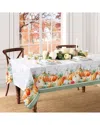 Elrene Home Fashions Pumpkin Harvest Vine Double Border Tablecloth In Multi