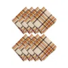 Elrene Home Fashions Russet Harvest Woven Plaid Napkins, Set Of 8 In Multi
