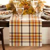 Elrene Home Fashions Russet Harvest Woven Plaid Table Runner, 13 X 70 In Neutral