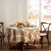 Elrene Home Fashions Russet Harvest Woven Plaid Tablecloth, 60 X 84 Oval In Multi