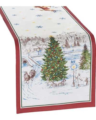 ELRENE HOME FASHIONS ELRENE HOME FASHIONS SANTA'S SNOWY SLEIGHRIDE TABLE RUNNER