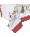 Elrene Home Fashions Santa's Snowy Sleighride Tablecloth In Multi