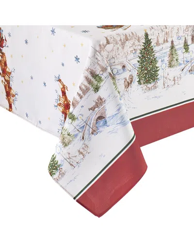 ELRENE HOME FASHIONS ELRENE HOME FASHIONS SANTA'S SNOWY SLEIGHRIDE TABLECLOTH
