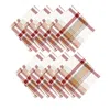 Elrene Home Fashions Seneca Plaid Harvest Cotton Napkins, Set Of 8 In Multi