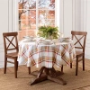 Elrene Home Fashions Seneca Plaid Harvest Cotton Round/oval Tablecloth In Red