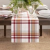 Elrene Home Fashions Seneca Plaid Harvest Cotton Table Runner In Red