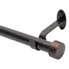 Elrene Home Fashions Serena Adjustable Curtain Rod With Cap Finials, 48-86 In Antique Bronze
