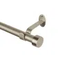 Elrene Home Fashions Serena Adjustable Curtain Rod With Cap Finials, 48-86 In Nickel