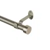 Elrene Home Fashions Serena Adjustable Curtain Rod With Cap Finials, 48-86 In Pewter