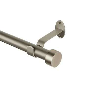 Elrene Home Fashions Serena Adjustable Curtain Rod With Cap Finials, 48-86 In Pewter