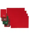 Elrene Home Fashions Set Of 8 Holiday Christmas Sentiments Placemats & Napkins