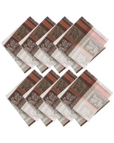 Elrene Home Fashions Set Of 8 Windswept Harvest Jacquard Napkins