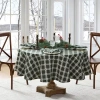 Elrene Home Fashions Sherwood Tree Dobby Cotton Oval/round Tablecloths In Green