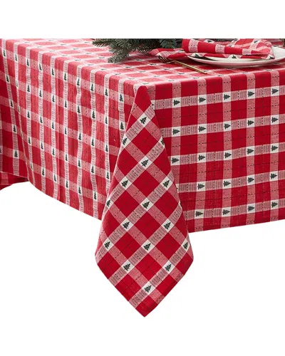 ELRENE HOME FASHIONS ELRENE HOME FASHIONS SHERWOOD TREE DOBBY COTTON RECTANGLE TABLECLOTH