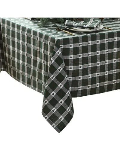 ELRENE HOME FASHIONS ELRENE HOME FASHIONS SHERWOOD TREE DOBBY COTTON RECTANGLE TABLECLOTH