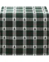 Elrene Home Fashions Sherwood Tree Dobby Cotton Table Runner In Green