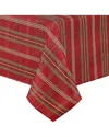 Elrene Home Fashions Shimmering Plaid Tablecloth In Red