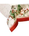 Elrene Home Fashions Snowman Winterland Holiday Snowflake Rectangle Tablecloth
