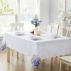 Elrene Home Fashions Spring Hydrangea Floral Cutwork Tablecloth In White