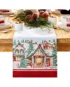 Elrene Home Fashions Storybook Christmas Village Holiday Table Runner