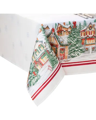 ELRENE HOME FASHIONS ELRENE HOME FASHIONS STORYBOOK CHRISTMAS VILLAGE HOLIDAY TABLECLOTH