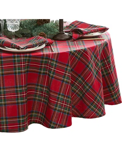 ELRENE HOME FASHIONS ELRENE HOME FASHIONS STOWE TARTAN HOLIDAY PLAID OVAL TABLECLOTH
