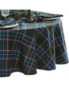 Elrene Home Fashions Stowe Tartan Holiday Plaid Oval Tablecloth